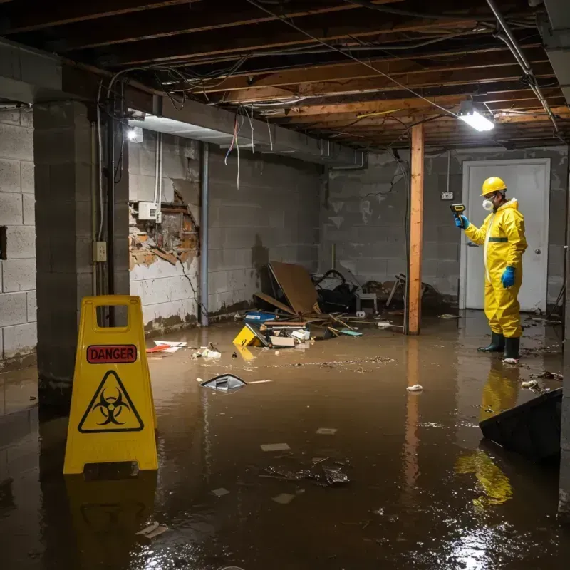 Flooded Basement Electrical Hazard in Highlands-Baywood Park, CA Property